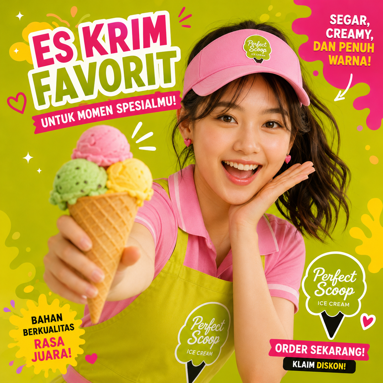 Scoop es krim warna-warni